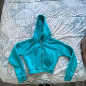 Buffbunny cropped zip up sweater